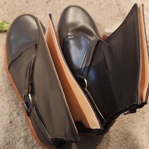 Black Leather Ankle Boots